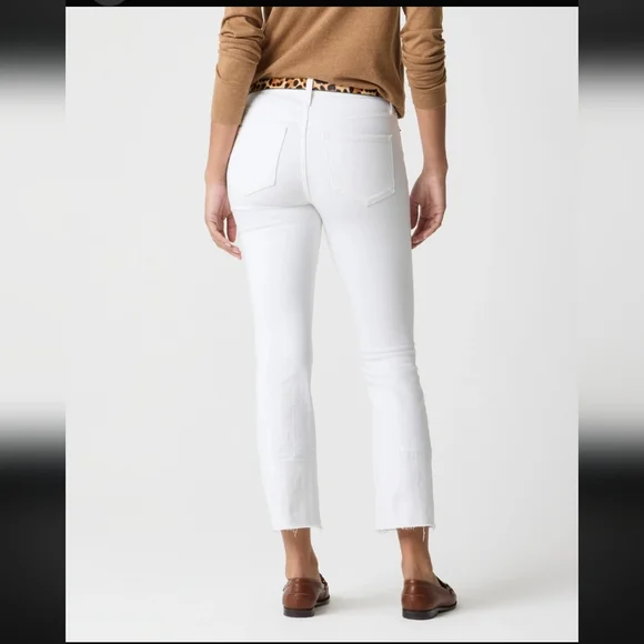 NEW J.CREW Flare Crop Ankle Jeans  Womens Stretch Mid-Rise  Sz 30 (8-10) - Picture 3 of 16